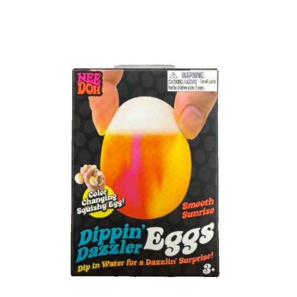 Nee Doh Other - 🌅NEW! Nee Doh SMOOTH SUNRISE  Dippin' Dazzler Egg 🥚 ORANGE RARE EASTER 🐣